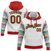 Custom Stitched White Red-Grass Green Christmas 3D Sports Pullover Sweatshirt Hoodie