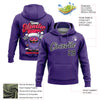 Custom Stitched Purple Black-White Funny Christmas 3D Sports Pullover Sweatshirt Hoodie