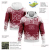 Custom Stitched Crimson White Christmas Snowflakes 3D Sports Pullover Sweatshirt Hoodie