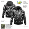 Custom Stitched Black White Christmas Snowflakes 3D Sports Pullover Sweatshirt Hoodie