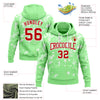 Custom Stitched Pea Green Red-White Christmas Snowflakes 3D Sports Pullover Sweatshirt Hoodie