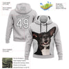 Custom Stitched White Black 3D Pattern Design Purebred Dog Sports Pullover Sweatshirt Hoodie