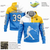 Custom Stitched Powder Blue Yellow-Black 3D Argentina Argentinian Flag Sports Pullover Sweatshirt Hoodie