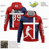 Custom Stitched Red US Navy Blue-Black 3D Dominican Republic Dominican Republic Flag Sports Pullover Sweatshirt Hoodie