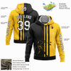 Custom Stitched Gold White-Black 3D Barbados Barbadian Flag Sports Pullover Sweatshirt Hoodie