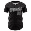 Custom Black White 3D Pattern Design Black History Month Authentic Baseball Jersey