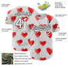 Custom White Black 3D Love Heart Valentine's Day Authentic Baseball Jersey