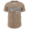 Custom White Black Red-Kelly Green 3D Funny Christmas Authentic Baseball Jersey