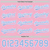 Custom Light Pink Light Blue-White 3D Love Heart Valentine's Day Authentic Baseball Jersey