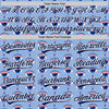 Custom Light Blue Navy-White 3D Pattern Design Evil Eyes Authentic Baseball Jersey