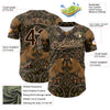 Custom Brown Cream 3D Emi Bee Woodland Moonlight Authentic Baseball Jersey