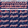 Custom Navy Red-White Christmas 3D Authentic Baseball Jersey