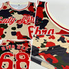 Custom Camo Red-Cream 3D Authentic Salute To Service Basketball Jersey