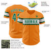 Custom Bay Orange Kelly Green-White Authentic Baseball Jersey