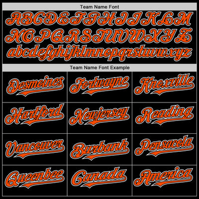 Custom Black Orange-White Mesh Authentic Throwback Baseball Jersey