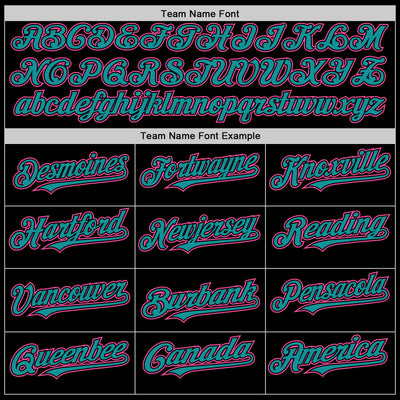 Custom Black Pink-Teal Mesh Authentic Throwback Baseball Jersey