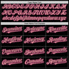 Custom Black Medium Pink-Pink Mesh Authentic Throwback Baseball Jersey