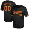 Custom Black Old Gold-Red Mesh Authentic Throwback Baseball Jersey