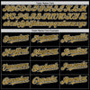 Custom Black Old Gold-White Mesh Authentic Throwback Baseball Jersey