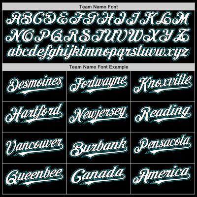 Custom Black White-Teal Mesh Authentic Throwback Baseball Jersey