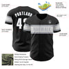 Custom Black White-Gray Authentic Baseball Jersey