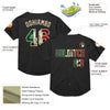 Custom Black Vintage Mexican Flag-Cream Mesh Authentic Throwback Baseball Jersey