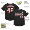 Custom Black White-Red Mesh Authentic Throwback Baseball Jersey