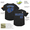 Custom Black Royal-White Mesh Authentic Throwback Baseball Jersey