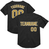 Custom Black Old Gold-White Mesh Authentic Throwback Baseball Jersey