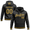 Custom Stitched Black Old Gold Sports Pullover Sweatshirt Hoodie