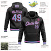 Custom Stitched Black Light Blue-Pink Sports Pullover Sweatshirt Hoodie