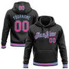 Custom Stitched Black Pink-Light Blue Sports Pullover Sweatshirt Hoodie