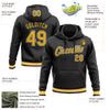 Custom Stitched Black Gold-White Sports Pullover Sweatshirt Hoodie