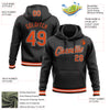 Custom Stitched Black Orange-White Sports Pullover Sweatshirt Hoodie