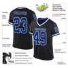 Custom Black Royal-White Mesh Authentic Throwback Football Jersey