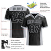 Custom Black Gray Mesh Authentic Football Jersey