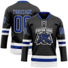 Custom Black Royal-White Hockey Lace Neck Jersey