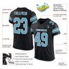 Custom Black Shadow Blue-White Mesh Authentic Football Jersey