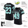 Custom Black Ice Blue-White Mesh Authentic Football Jersey