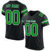 Custom Black Grass Green-White Mesh Authentic Football Jersey