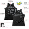 Custom Black Gray Authentic Throwback Basketball Jersey