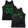 Custom Black Grass Green Authentic Throwback Basketball Jersey