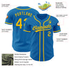 Custom Blue Yellow Authentic Baseball Jersey