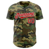 Custom Camo Red-White Authentic Salute To Service Baseball Jersey