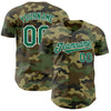 Custom Camo Kelly Green-White Authentic Salute To Service Baseball Jersey