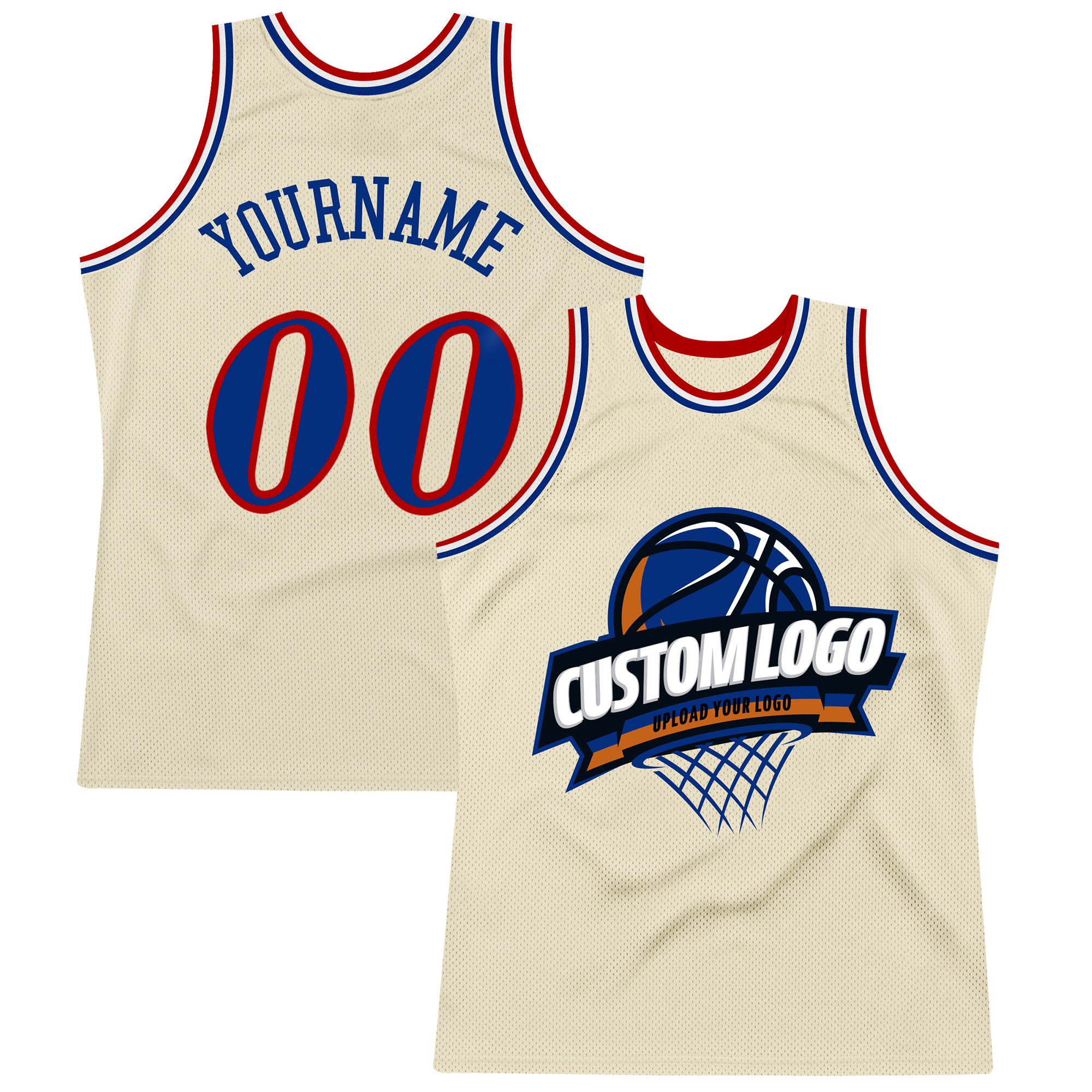 Custom Cream Basketball Jersey Hunter Green-Royal Authentic Throwback -  FansIdea