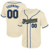 Custom Cream Royal-Gold Mesh Authentic Throwback Baseball Jersey