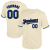 Custom Cream Royal-Black Mesh Authentic Throwback Baseball Jersey