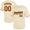 Custom Cream Orange-Kelly Green Mesh Authentic Throwback Baseball Jersey