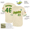 Custom Cream Kelly Green-Gold Mesh Authentic Throwback Baseball Jersey